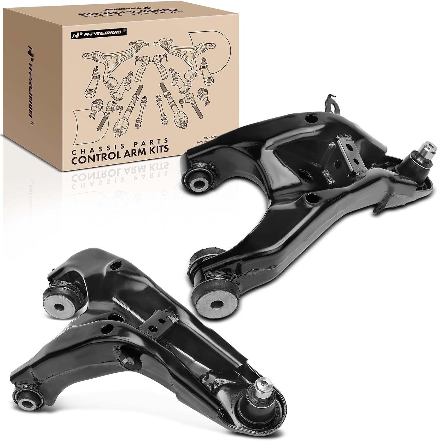 A-Premium 2 x Rear Upper Control Arm with Ball Joint and Bushing, Compatible with Subaru Impreza 2012-2019, Legacy 2015-2019, WRX 2015-2020, WRX STI 2015-2020