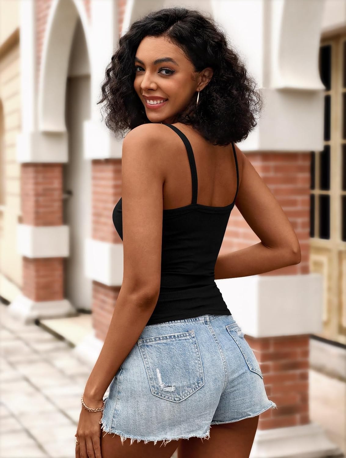 HOTGIFT Women Spaghetti Strap Camisole V Neck 2026 Sleeveless Shapewear Fashion - Image 5