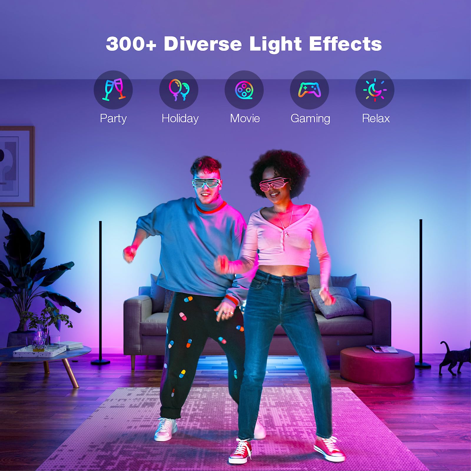 Lampada Da Terra LED RGB 360° - Smart Con App, Telecomando E Sincronizzazione Musica | Per Sala E Giochi - Foto 14