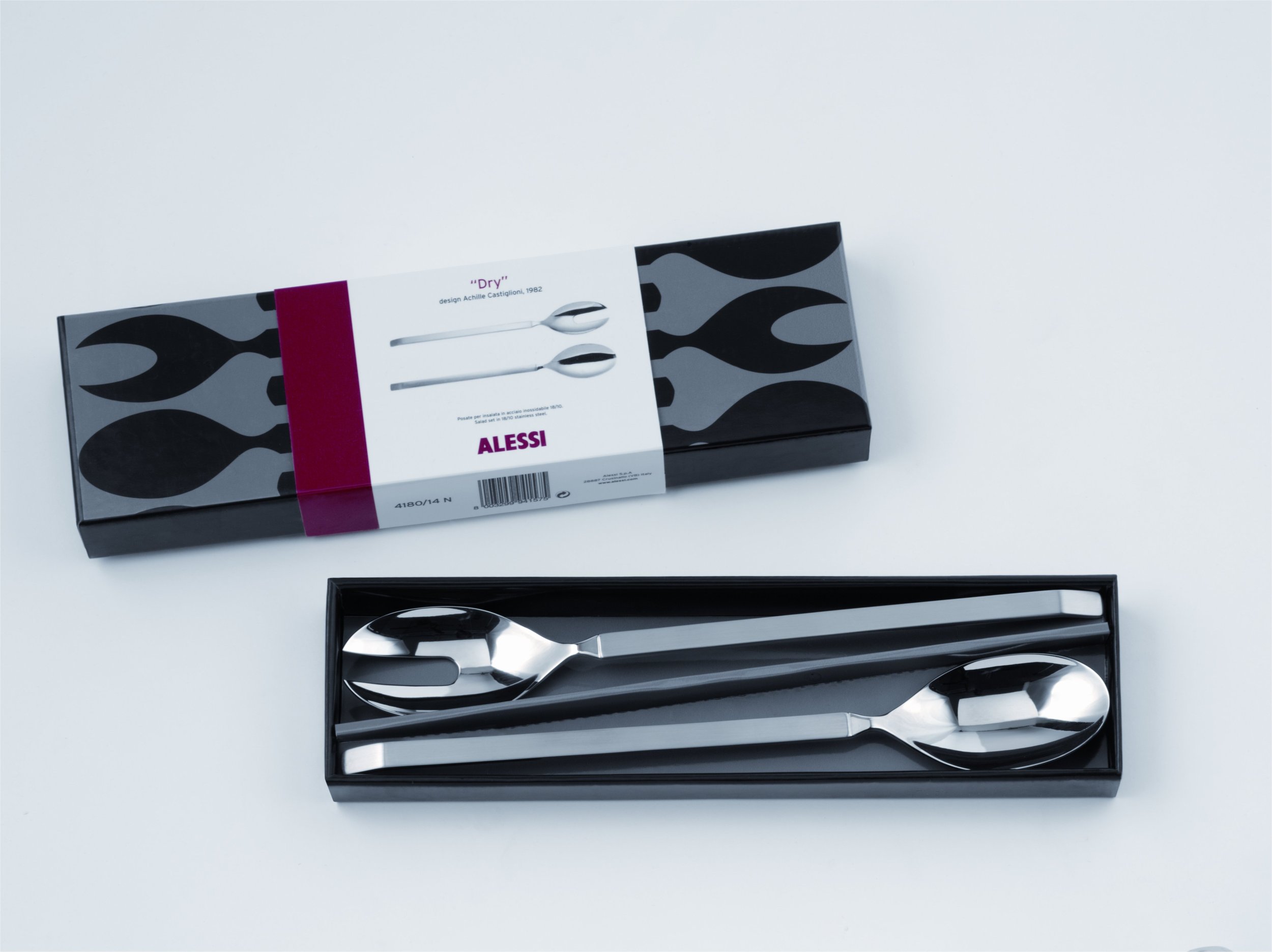 Alessi 4180/14 N Dry Salatbesteck aus Edelstahl