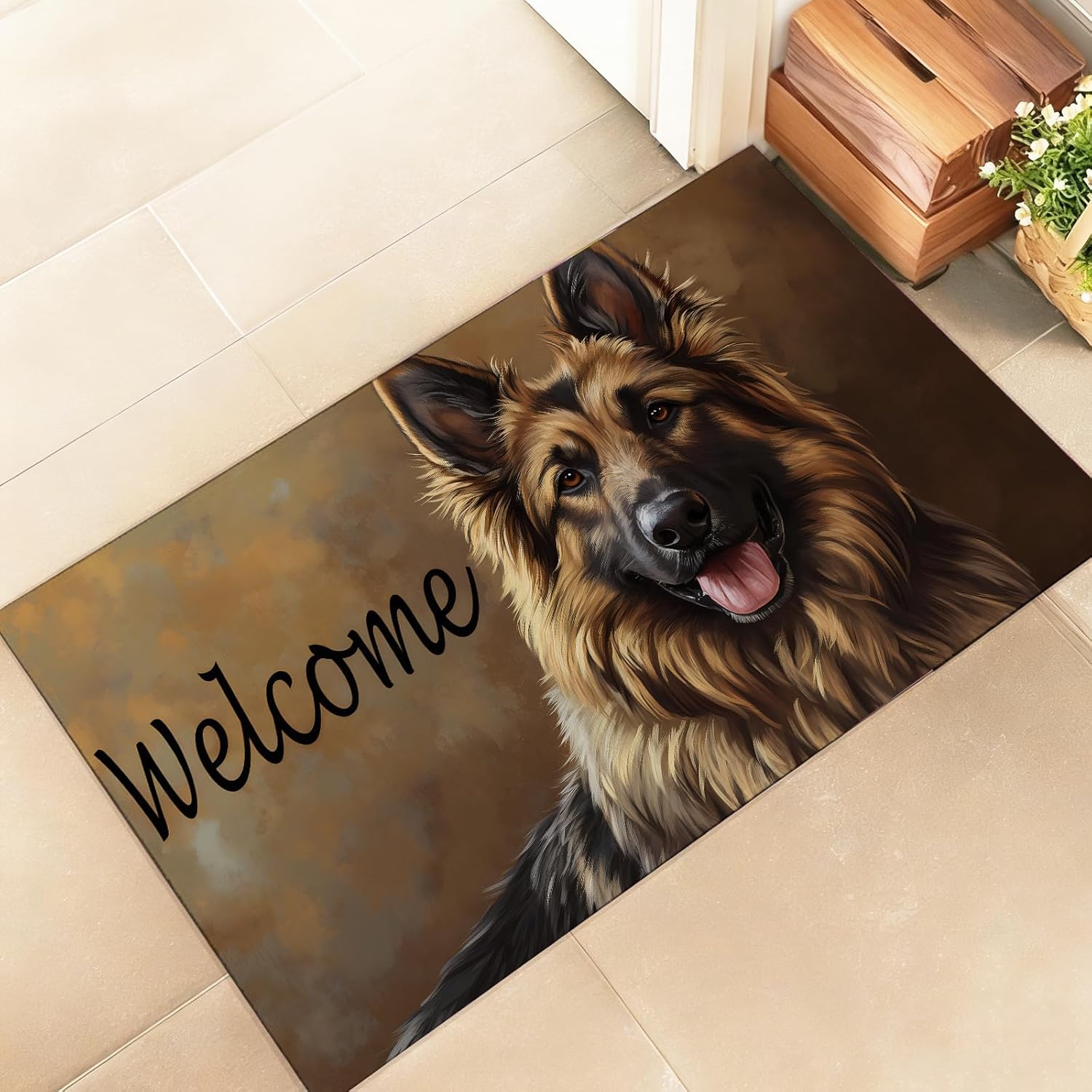 Home Sweet Home Cat Indoor Door Mat – Stylish 17x29.5in Non-Woven Fabric Floor Doormat with Cute Kitten Design, for Porch Insider,Bedroom,Living Room - Modern Decor Rug Gifts