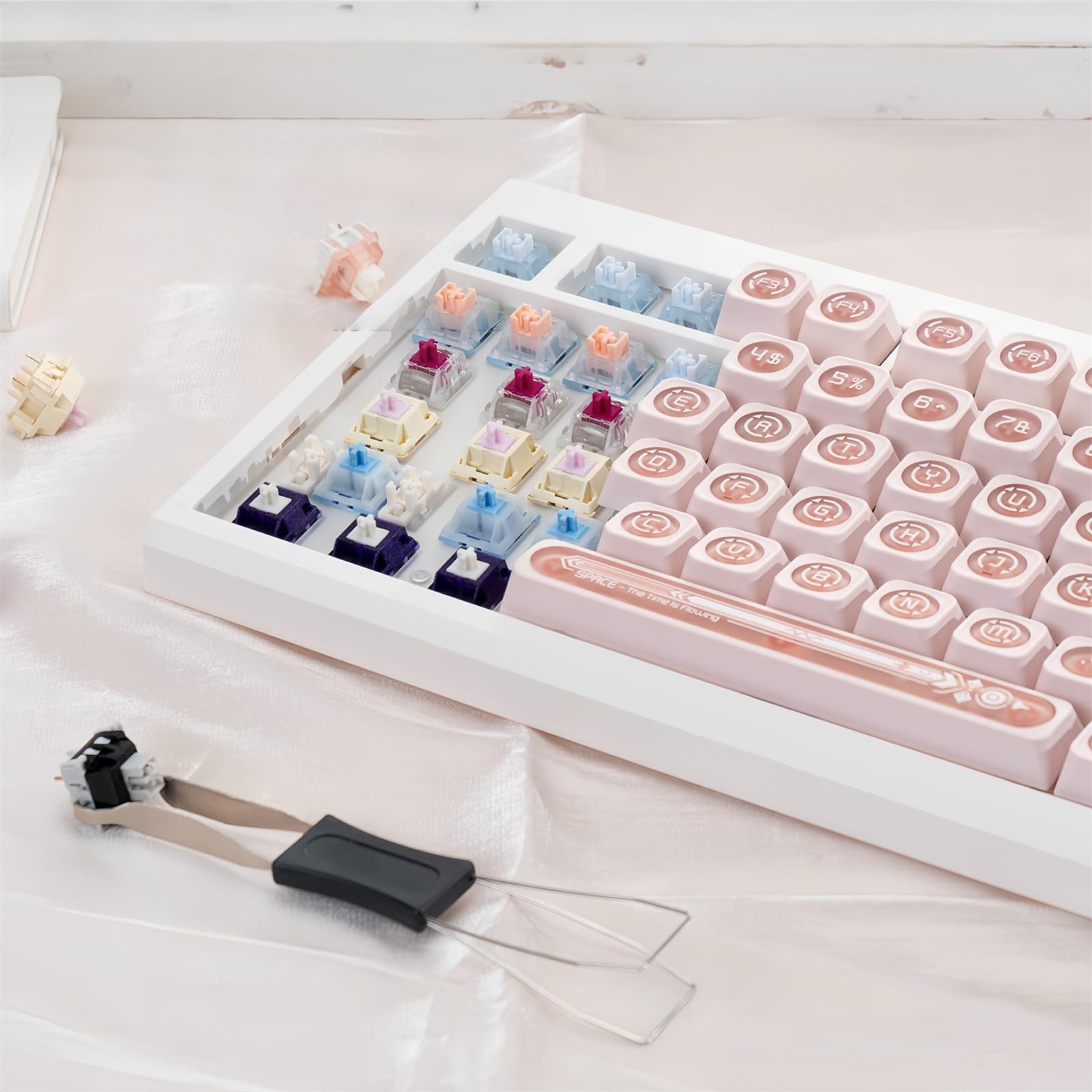 Amazon.com: FKZ GMK98 Mechanical Keyboard Kit with Screen,VIA