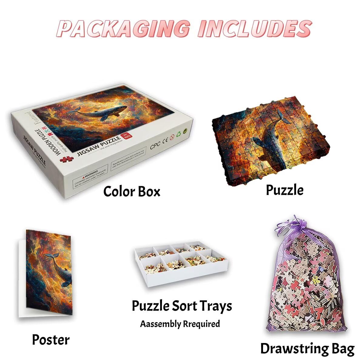 Puzzle 4000 Pezzi Balena, Puzzle Astratto per Adulti, Puzzles in Legno Intrattenimento Creativo, Divertimento, Puzzles Educativi Classici con Confezione di Alta Qualità Idea Regalo Donna Decor -2832