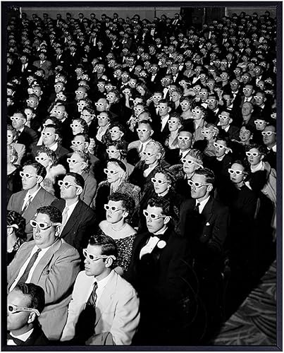 YELLOWBIRD ART & DESIGN - Home Theater Decor - Vintage Movie Posters - 8x10 Hollywood 3D Poster - Movies Gifts - Home Theater Wall Art - Movie Room