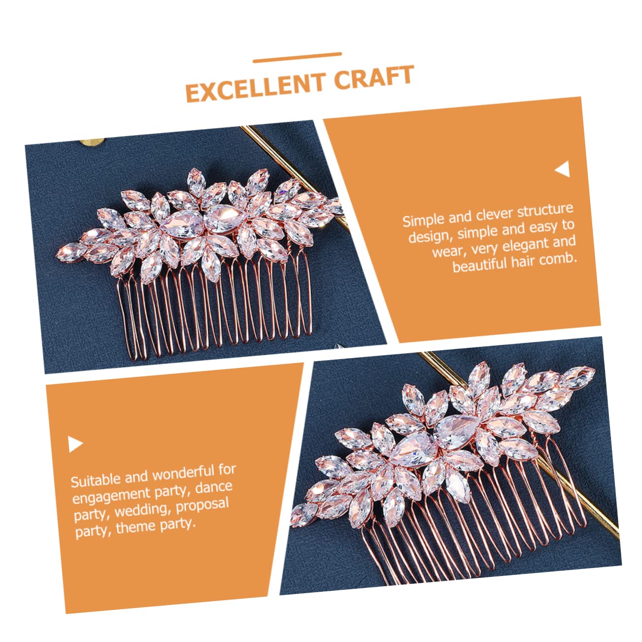 DOITOOL 5stücke Hochzeits Haarschmuck Für Bräute Zartes Haarkamm-accessoire Mit Zirkonia Seitenkamm-design Für Mädchen Für Hochzeiten Und Festliche Anlässe