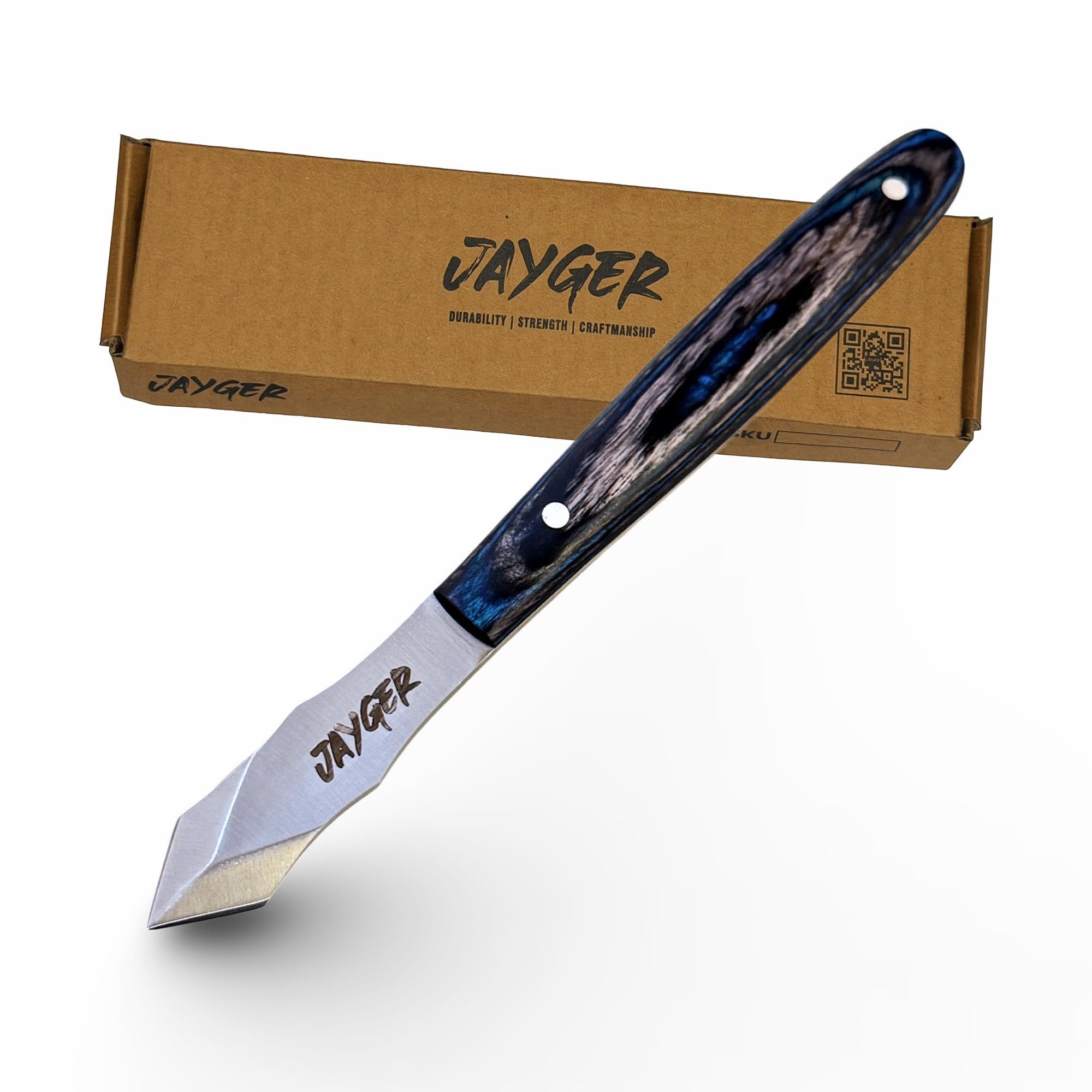 Jayger Marking Knife – Long Neck Thin Blade Scribing Tool With Dual Grooves For Woodworking | Carbon Steel Double-Beveled Blade For Precision Wood Carving & Fine Line Marking In Narrow Grooves