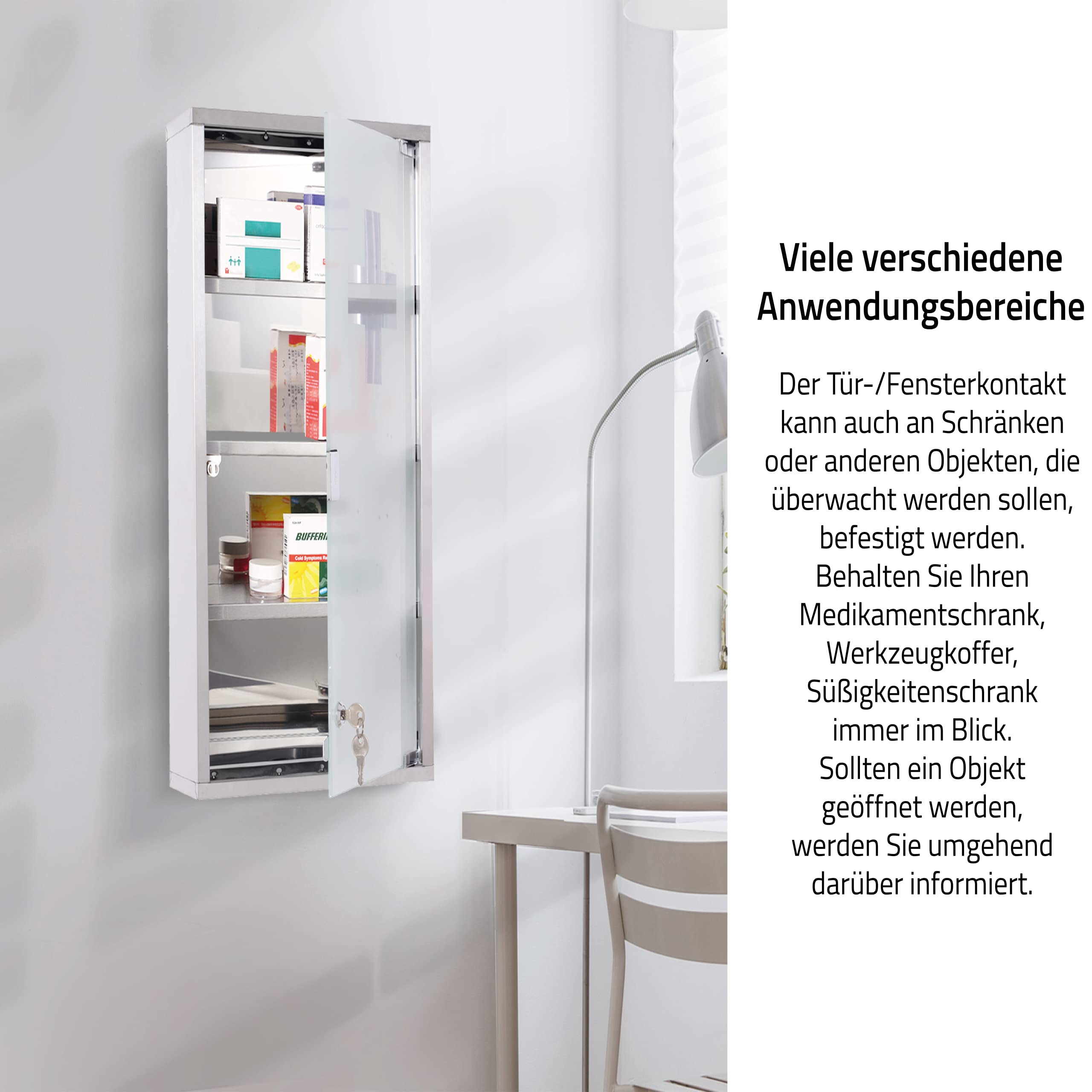 Eurotronic 700203 Tür-/Fensterkontakt Z-Wave Plus (Sensor zur Überwachung von Fenster & Türen, intelligentes Smarthome Zubehör, optimierte Energieersparnis & Schutz vor Einbruch)