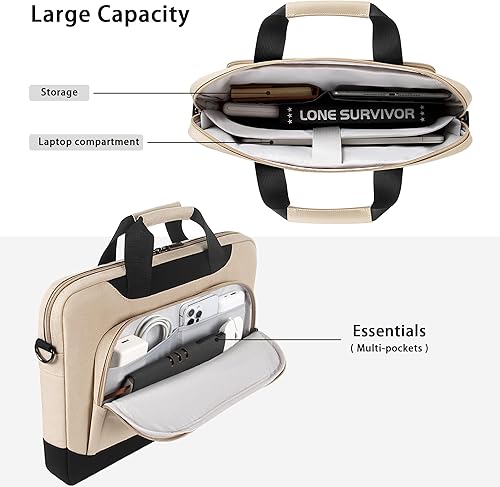Miniatura 10 de DOMISO Funda para laptop de gran capacidad compatible con Dell XPSHP Gaming Pavilion 17  Chromebook 317Lenovo verde