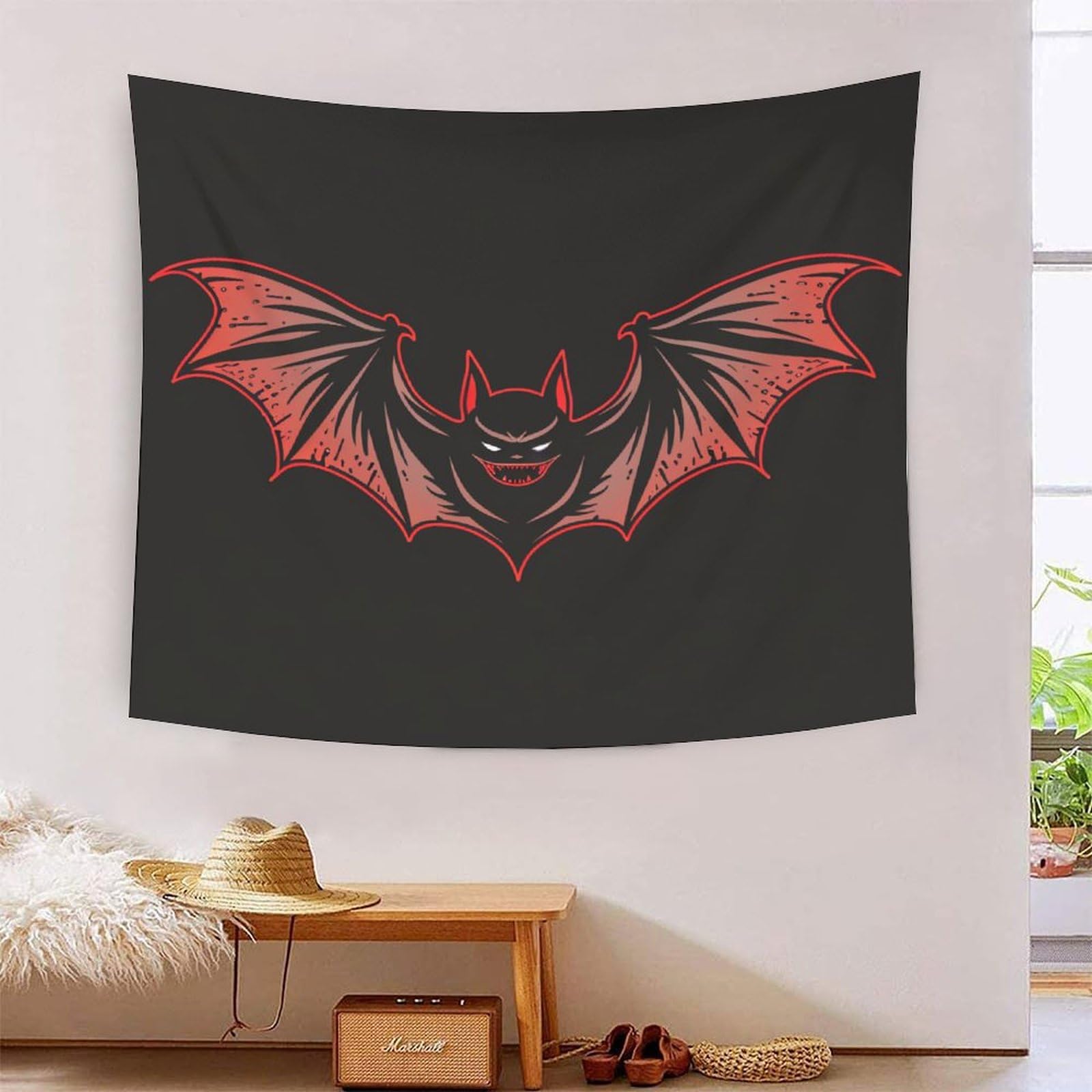 Chauve-souris 3D tapisserie murale pour habiller un grand mur nu - 7