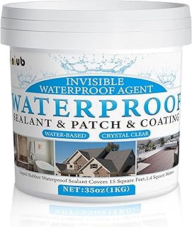 NIUB 1KG Invisible Waterproof Agent, Liquid Waterproof Sealant, Transparent Repairing Leak Waterproof Adhesive, Indoor & Outdoor Waterproof Coating