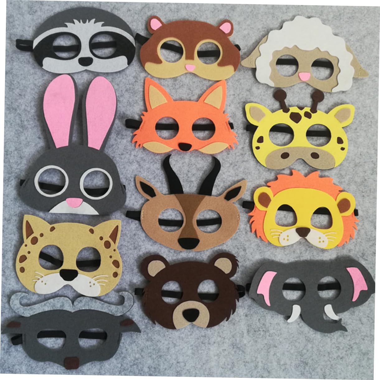 30pezzi Maschere Animali Per Halloween Da Feltro Per Cosplay e Feste Danza Comfort e Durabilità Assicurati