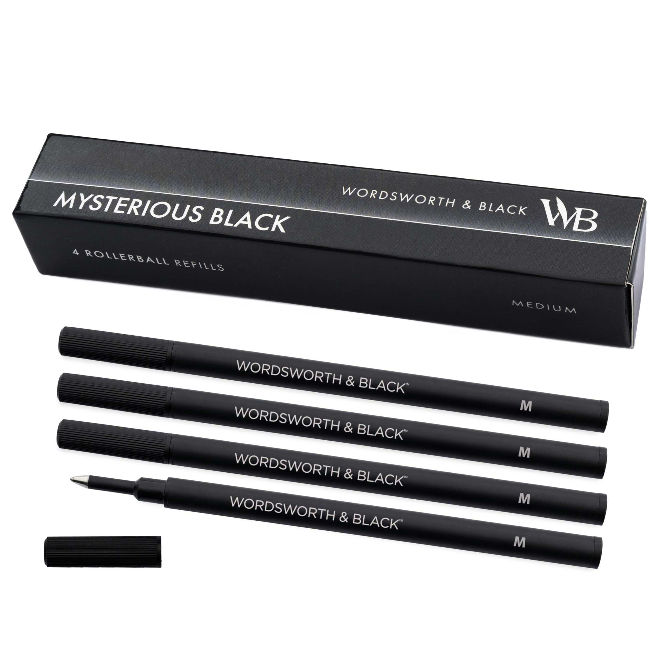 Amazon | Wordsworth and Black ローラーボールペン替芯 [ブラック] 4