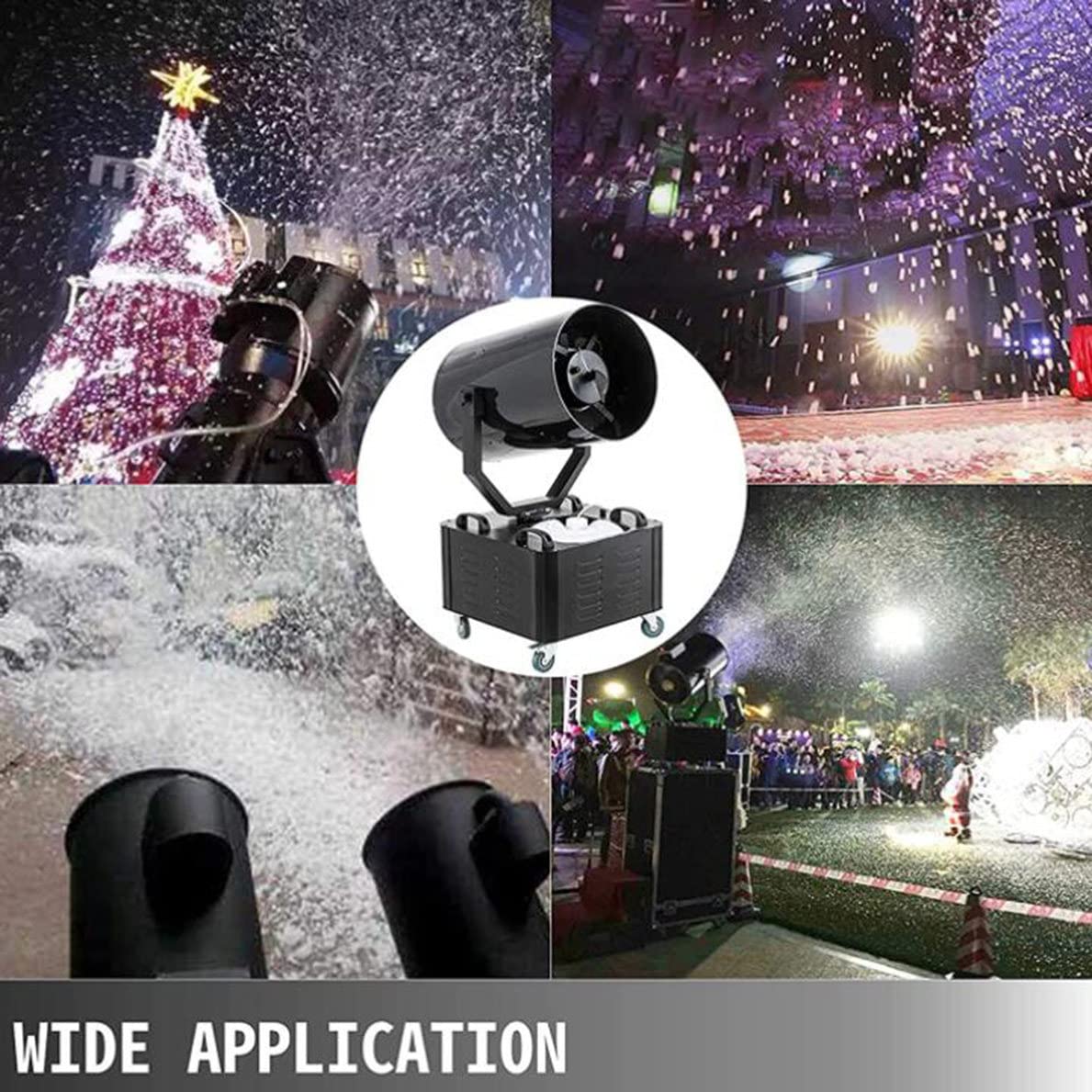UWYTGF Snow Maker Machine, 2000W Professional 180° Swing Snowflake Machine, Snowflake Blizzard Effect, for Stage Effect, Outdoor and Indoor Stage Dj Party, Christmas, Wedding