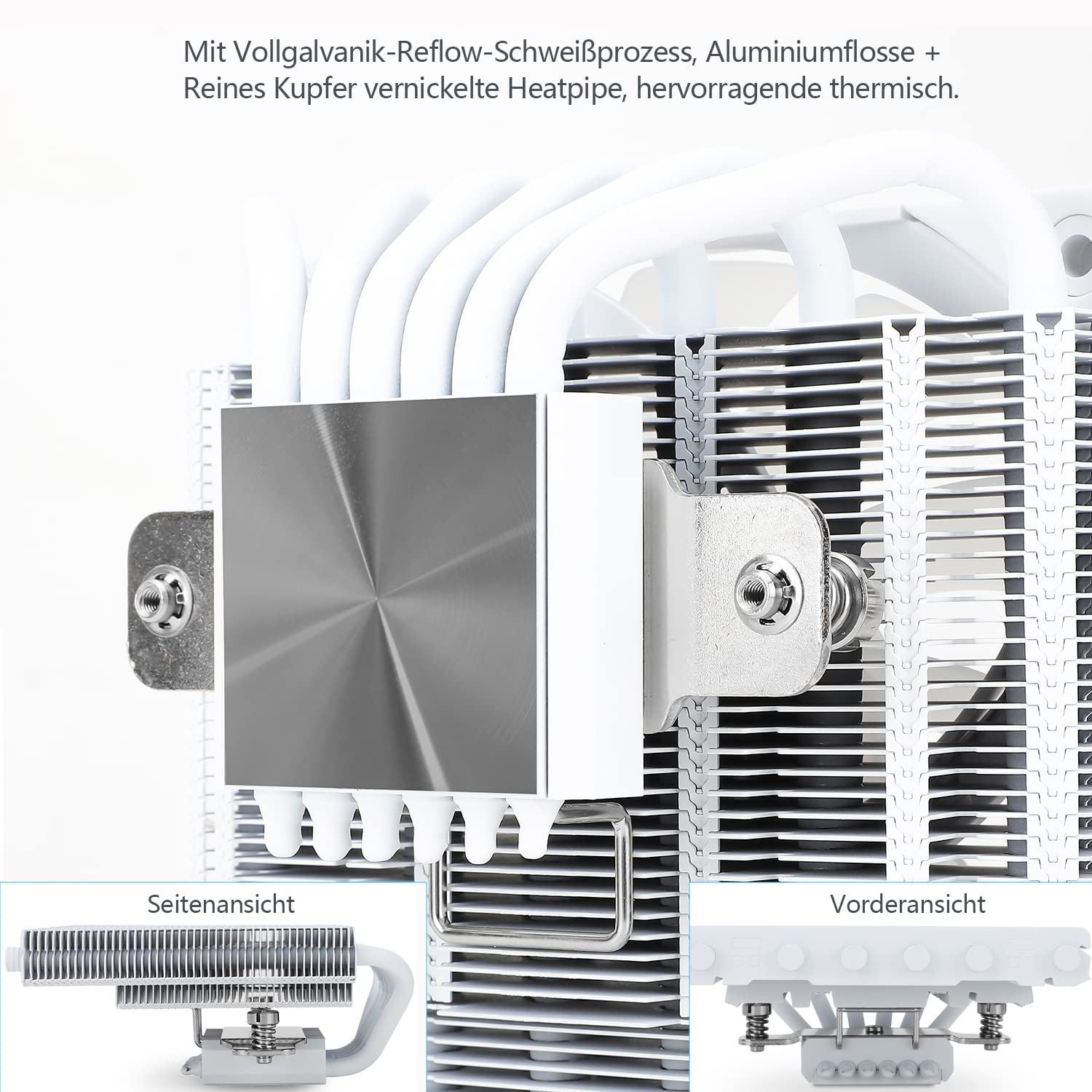 Thermalright AXP120-X67 White ARGB Enfriador de aire de CPU de perfil bajo con ventilador PWM TL-C12015W-S de 120mm,6 tubos de calor, 67mm de altura,para AM4/AM5/Intel LGA 1700/1851/1150/1200/2011