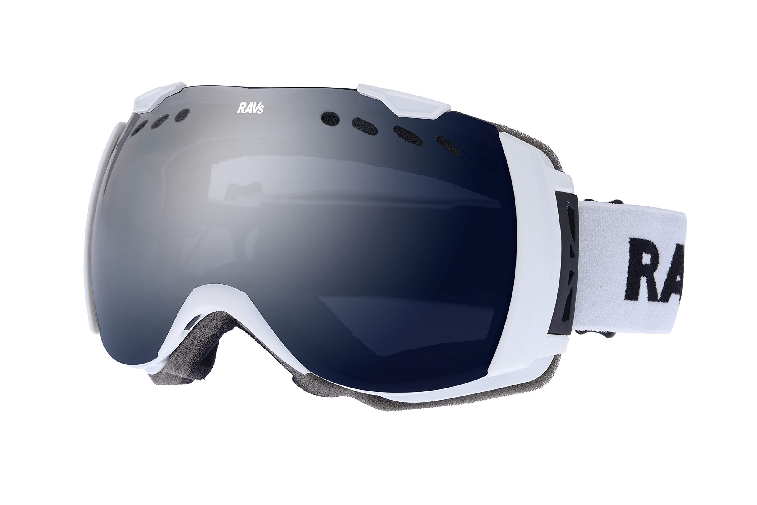 Lunettes de ski Ravs Xtra Black Lens avec support de casque et double disque - 2