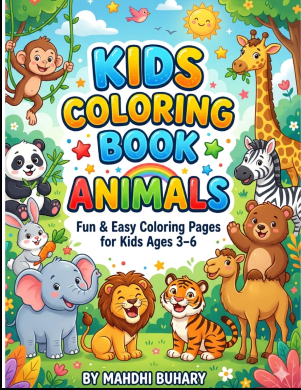 Cute Animals Coloring Book for Kids Ages 3–6