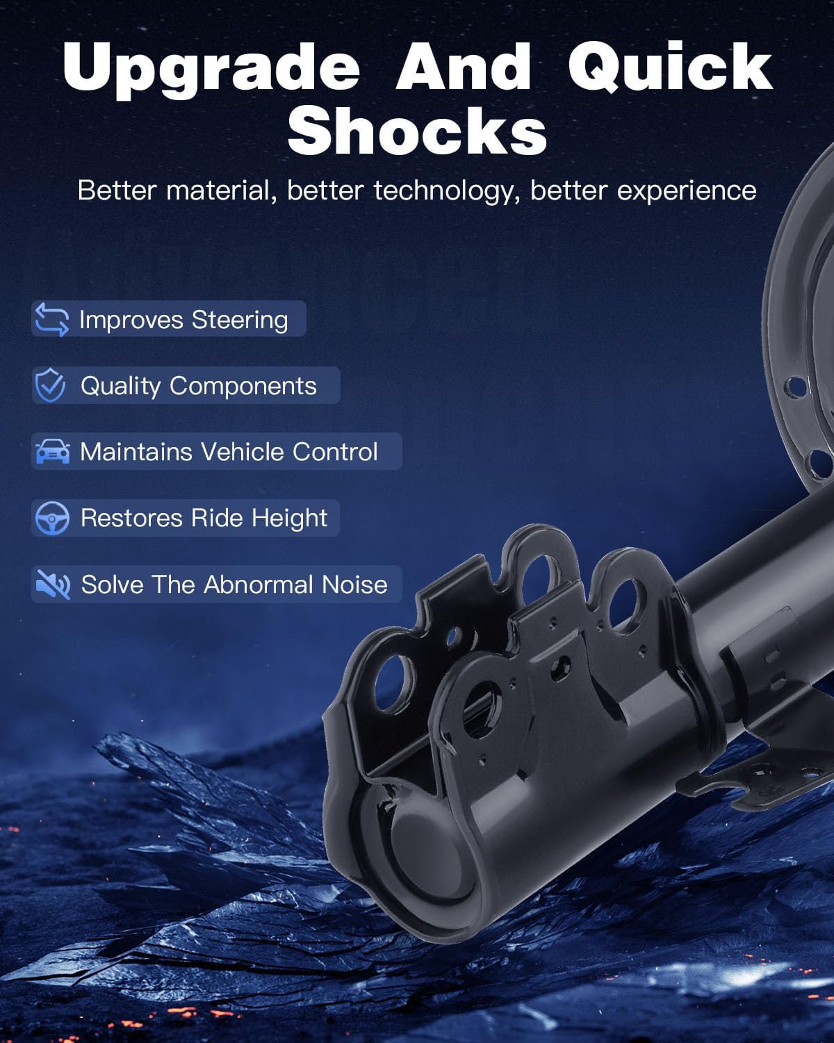ECCPP shock Struts shock absorbers for 2007-2009 for Lexus ES350,2006-2011 for Toyota Avalon,2007-2011 for Toyota Camry shock Struts for 339023 339024 Front shocks