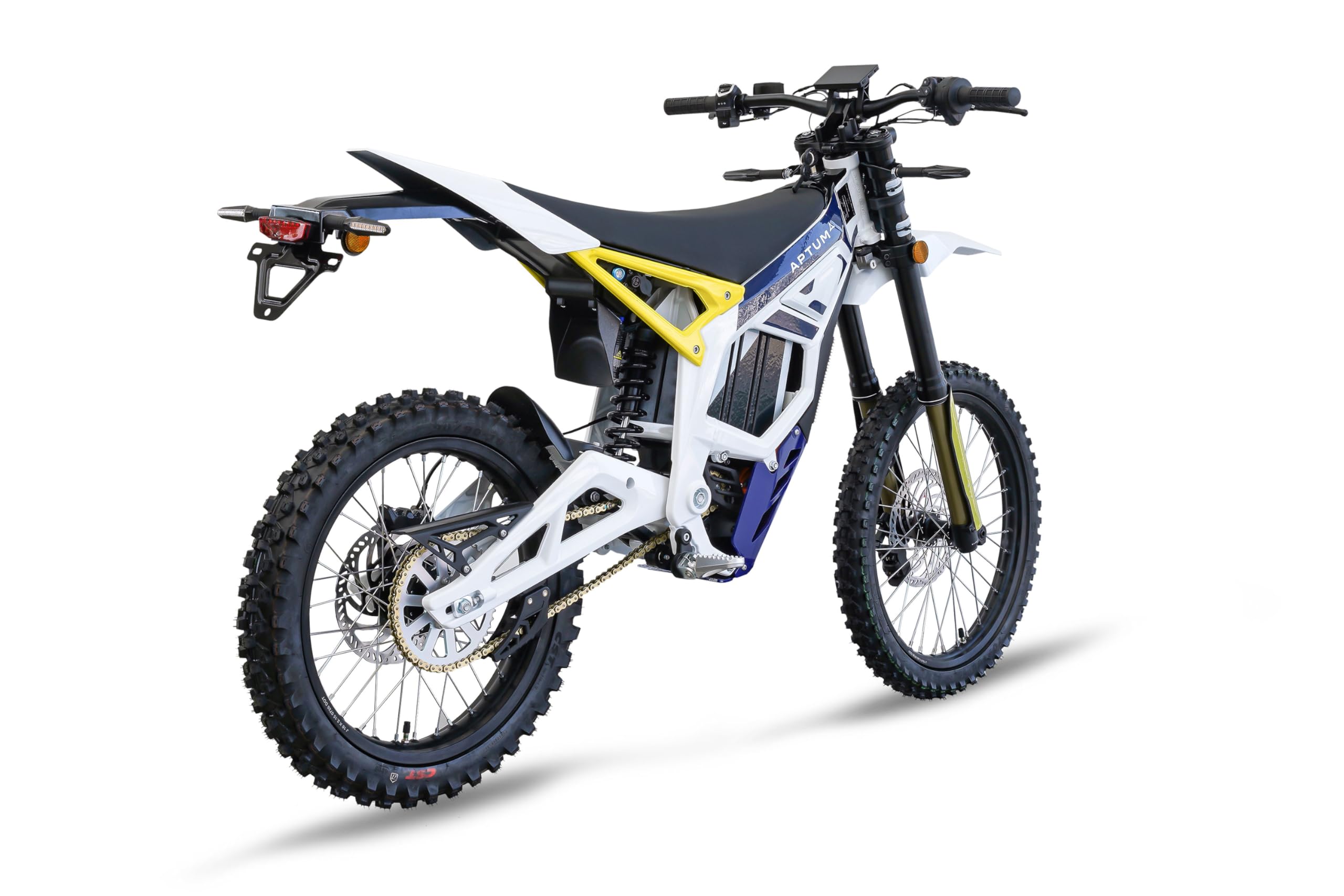 Cysum Aptum 8F - Bicicleta eléctrica para hombre, para adultos, batería de 75 V, 40 Ah, autonomía de 120 km, par de 380 Nm, suspensión completa, frenos de disco hidráulicos
