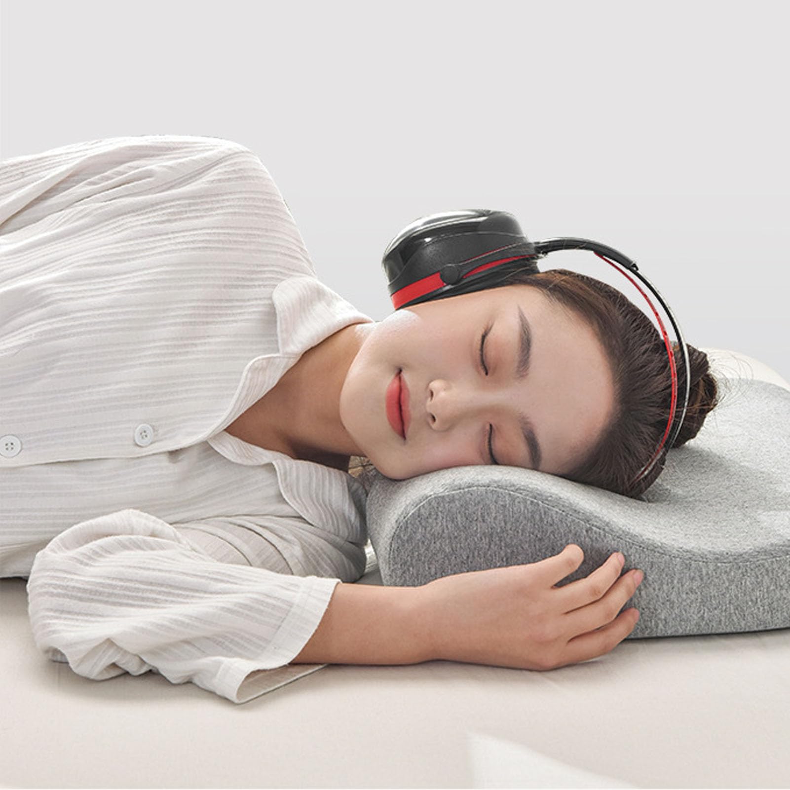 Almohadillas de espuma viscoelástica suave para dormir cómodamente con auriculares, ideal para los amantes de la música que duermen de lado