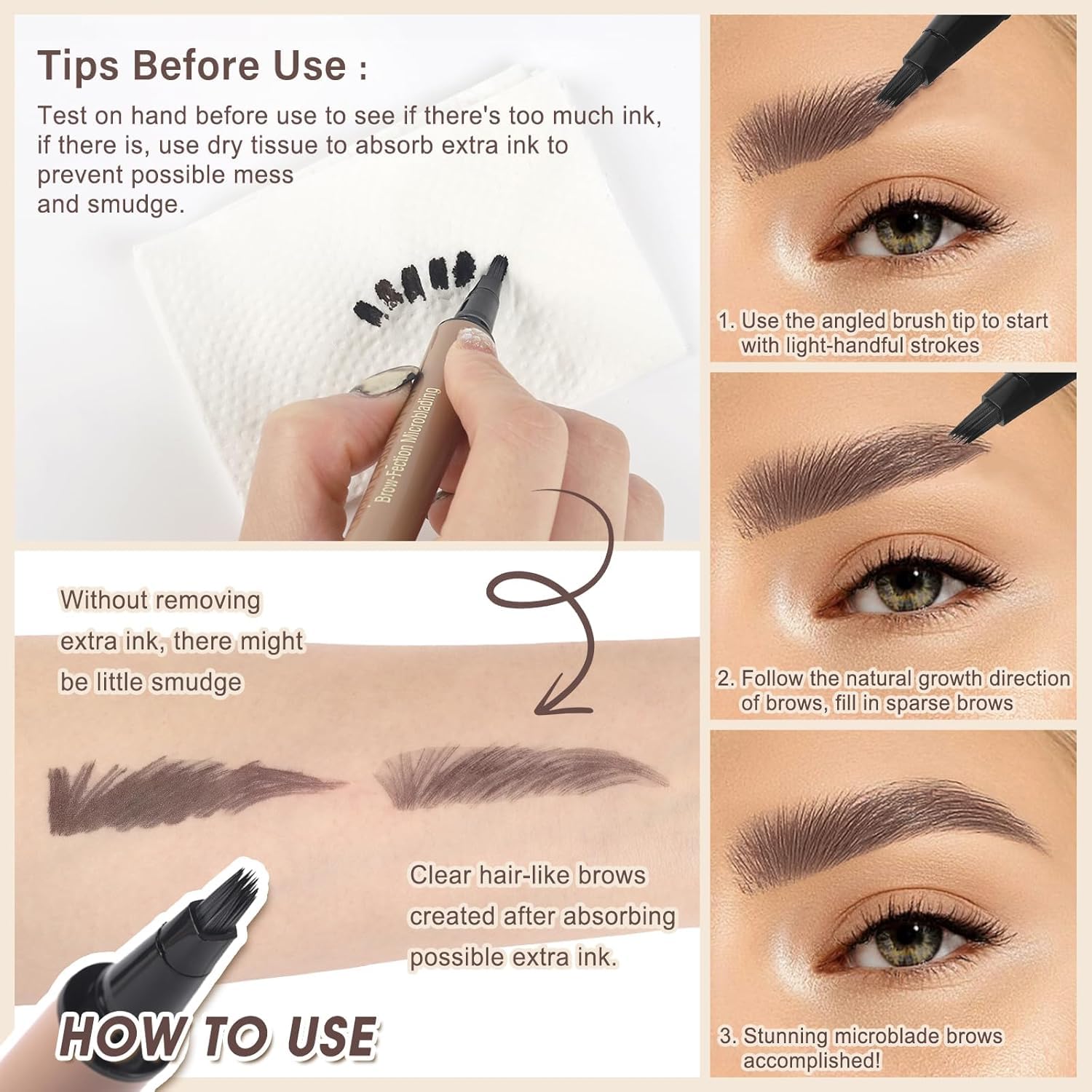 UCANBE Brow-Fection Angled Brush Eyebrow Pen - Image 4
