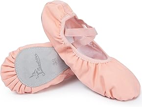 Soudittur Scarpe da Danza Classica e Moderna Antiscivolo Tela Scarpette da Ballerina Ginnastica Ballo Pantofole per Bambina Ragazze e Donna