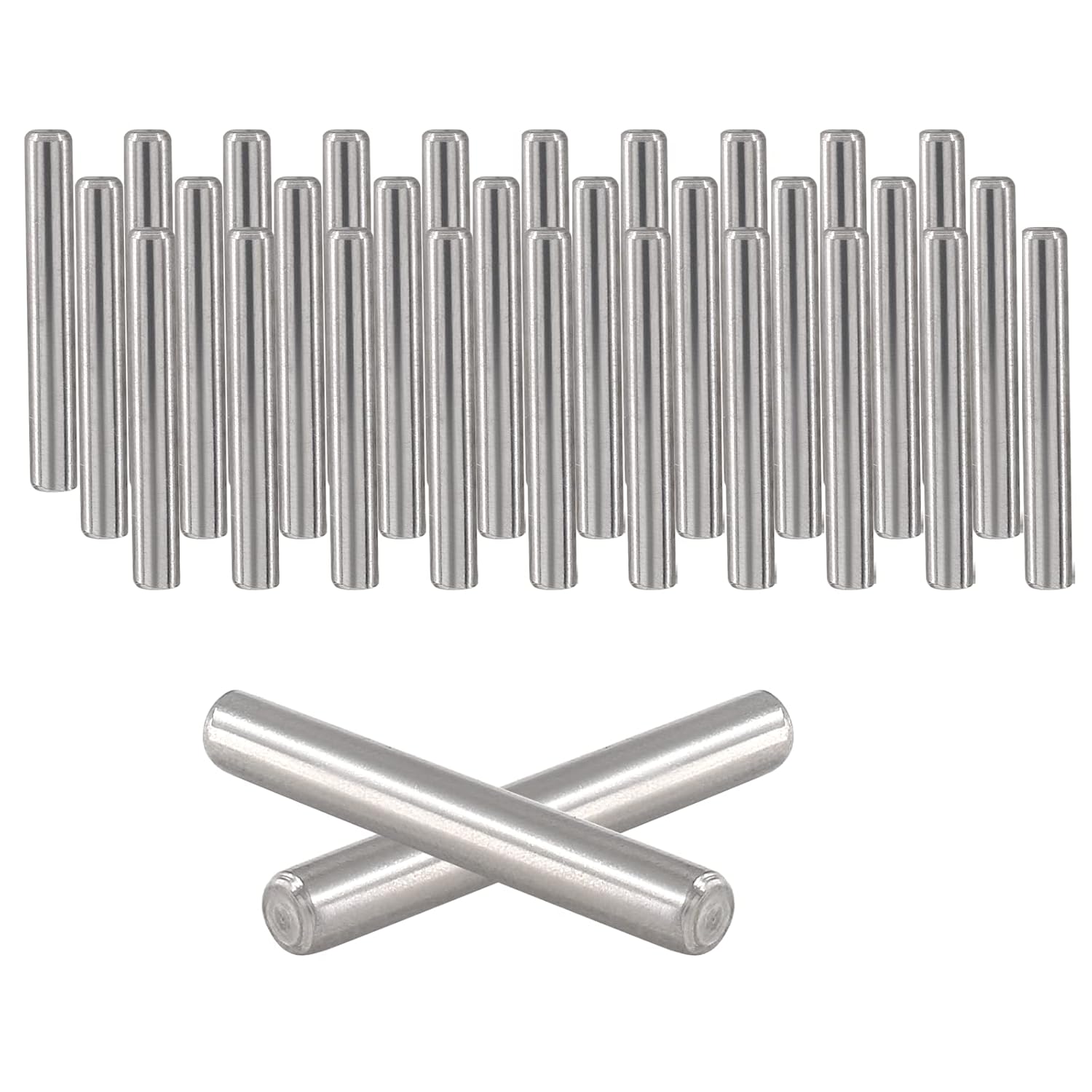 100 Pcs Shelves Dowel Pin Hardware 4mm x 30mm Stainless Steel Shelf Bracket Pegs Cylindrical Dowel Pin for Cabinet Furniture Shelf Replacement Accessories