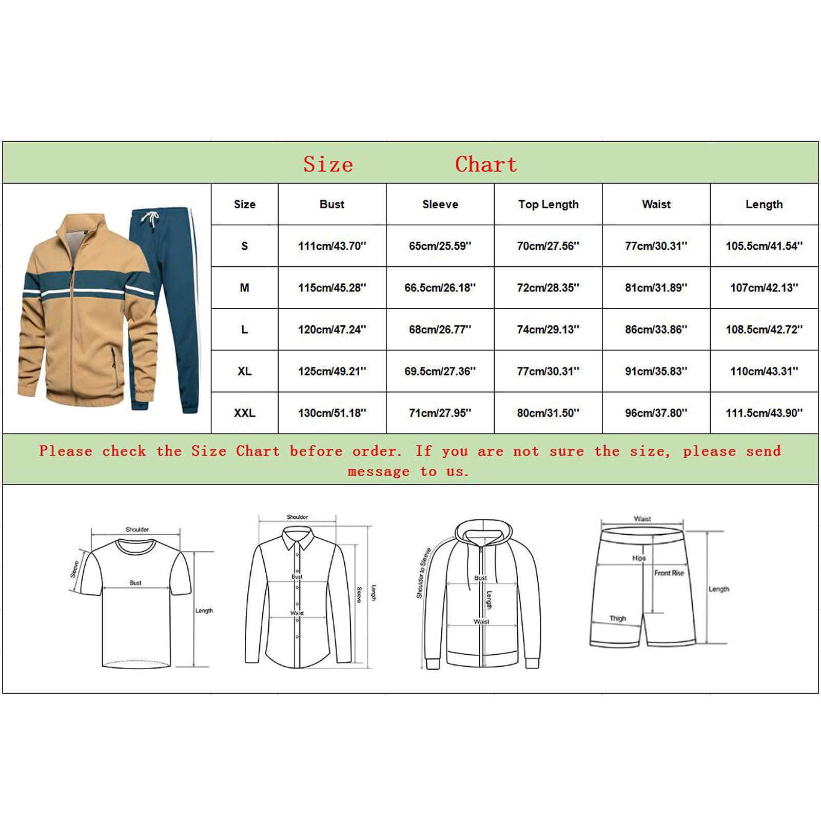 Set di tute da allenamento, da uomo, in cotone, con chiusura lampo e pantaloni da jogging, 2 pezzi, per sport all'aria aperta, con chiusura lampo, antivento, tuta sportiva