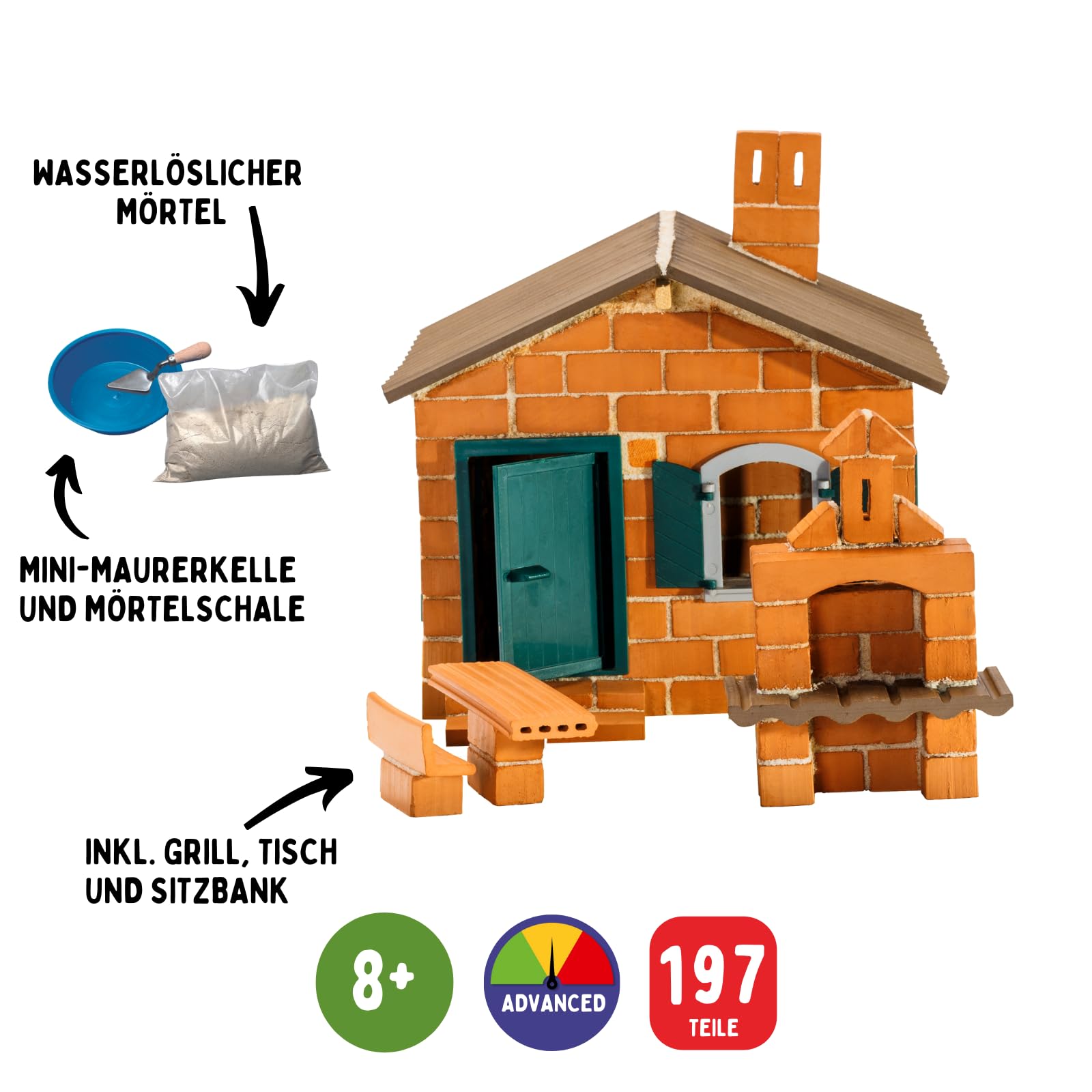 Building set - house with bbq - 185 pieces, Multicoloured - Image 2