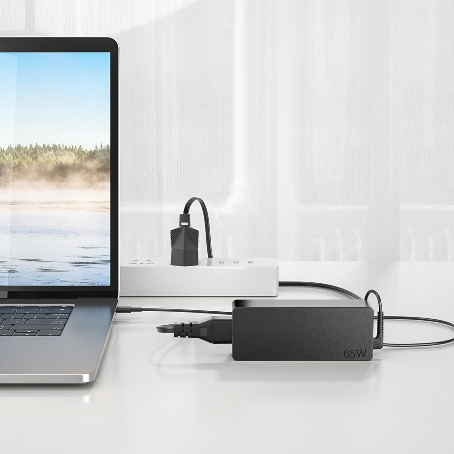 65W USB C Laptop Power Supply for Lenovo Thinkpad/Yoga,Dell Chromebook 3100,Latitude 5420,Samsung,Acer,Asus,HP Google Series Power Adapter image 8 of 9 B0C375CTBX