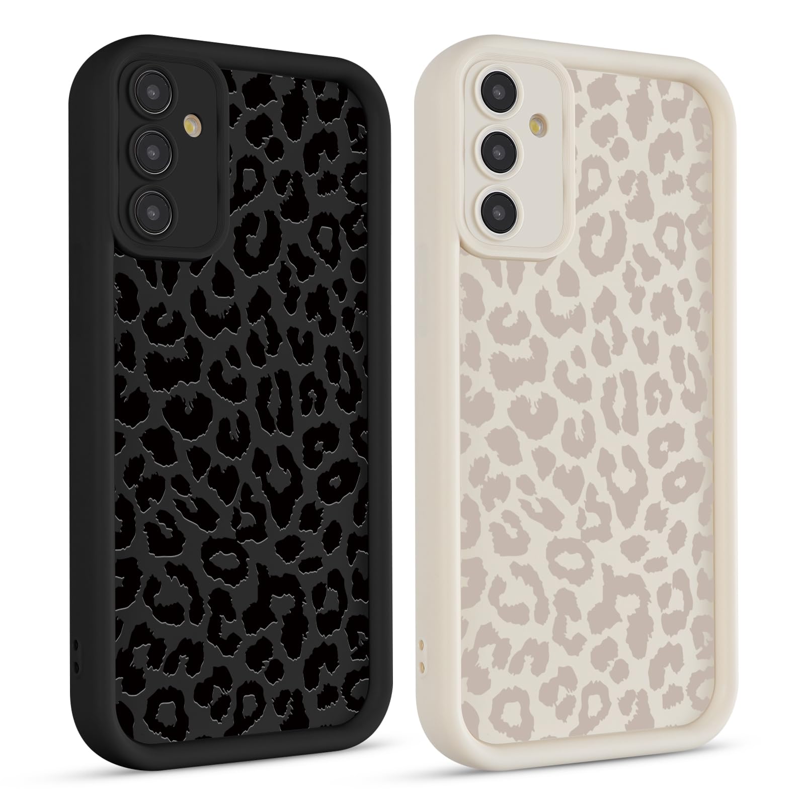 Yoedge 2 Pack Cute Phone Cases for Samsung Galaxy S25 5G 6.2", Fashion Leopard Print Silicone Slim Soft TPU Phone Case for Women, Shockproof Cover Protective Funda para Girls