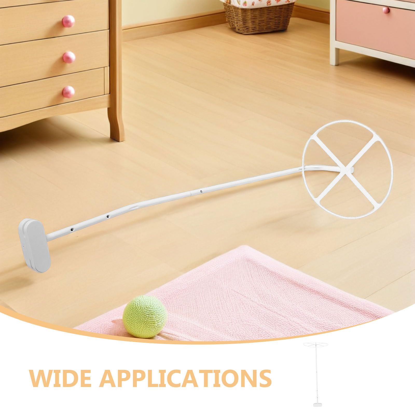 SUPVOX Supporto per zanzariera da 2 pezzi per culla - Supporto per baldacchino con clip, per rete da letto, struttura in metallo per baldacchino per cameretta dei bambini