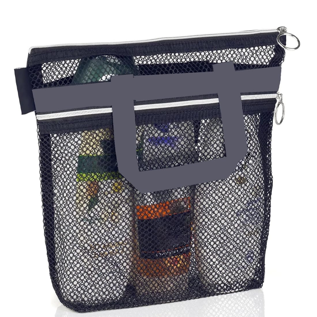 Borsa da Doccia Portatile a Rete, Nylon con Cerniera, Ad Asciugatura Rapida