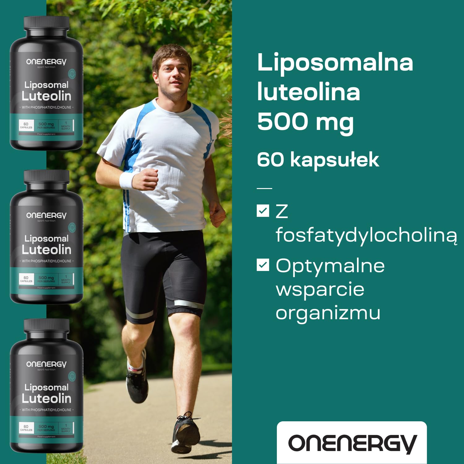 Liposomalna luteolina 500 mg - 60 kapsułek roślinnych - Naturalny flawonoid - Doskonałe wchłanianie i skuteczność - Z dodatkiem fosfatydylocholiny - Codzienne wsparcie