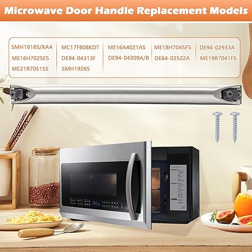 Miniatura 5 de Manija de puerta de microondas HUIWI para Samsung SMH1816SXAA MC17F808KDT SMH1926S ME18H704SFS