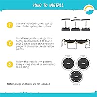 Vista 5 de SkyBound Premium Trampoline Replacement Mat, Fits 15 Foot Frames wSpring Tool, UV Sunguard for Longer Lasting Stitching, Durable V-Rings, Bounce