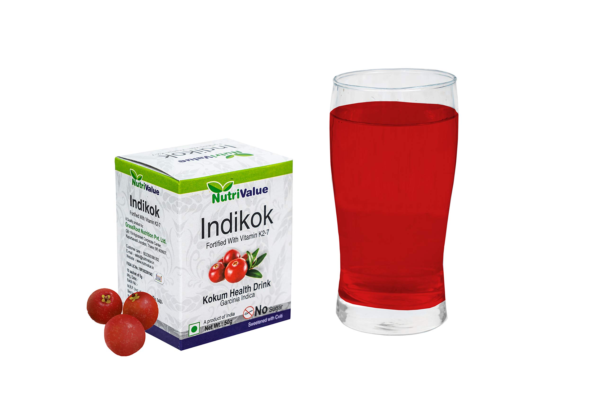 NutriValue Indikok With Stevia 50 g (Pack of 3)