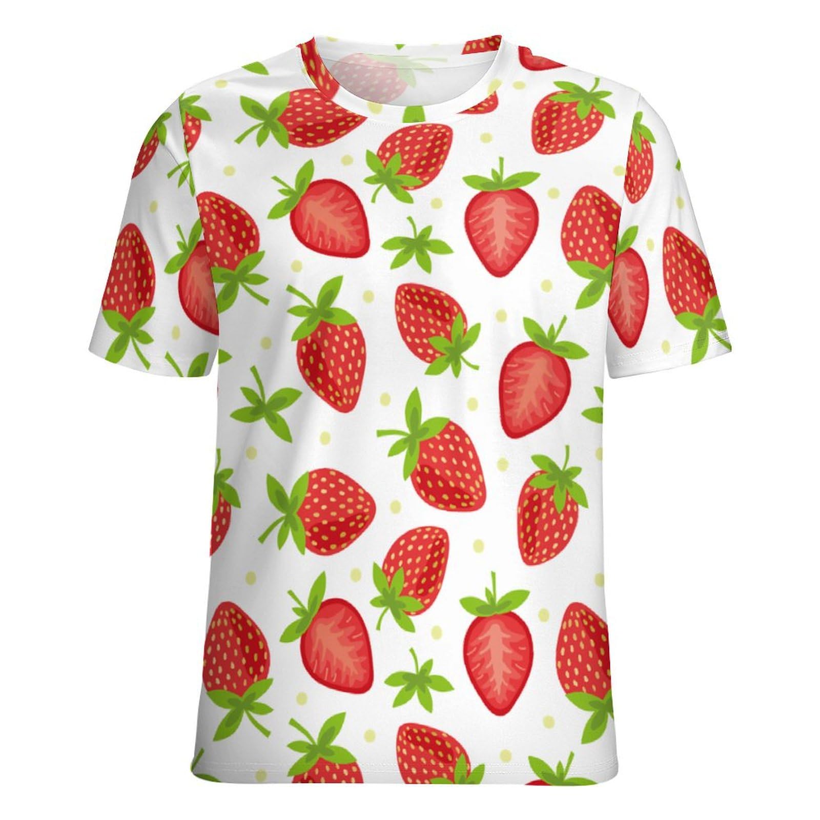 アトリエgg いちご柄パフスリーブTシャツ Amazon.co.jp: ユニセックス Tシャツ メンズ いちご柄 苺柄 イチゴ柄