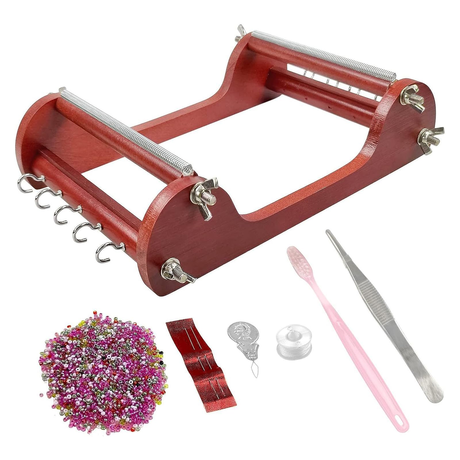 Kit de cuentas y herramientas para artistas con máquina de tejer cuentas de Para madera, juego para hacer pulseras, joyería hecha a mano, kit de, 26 cm x 20.5 cm