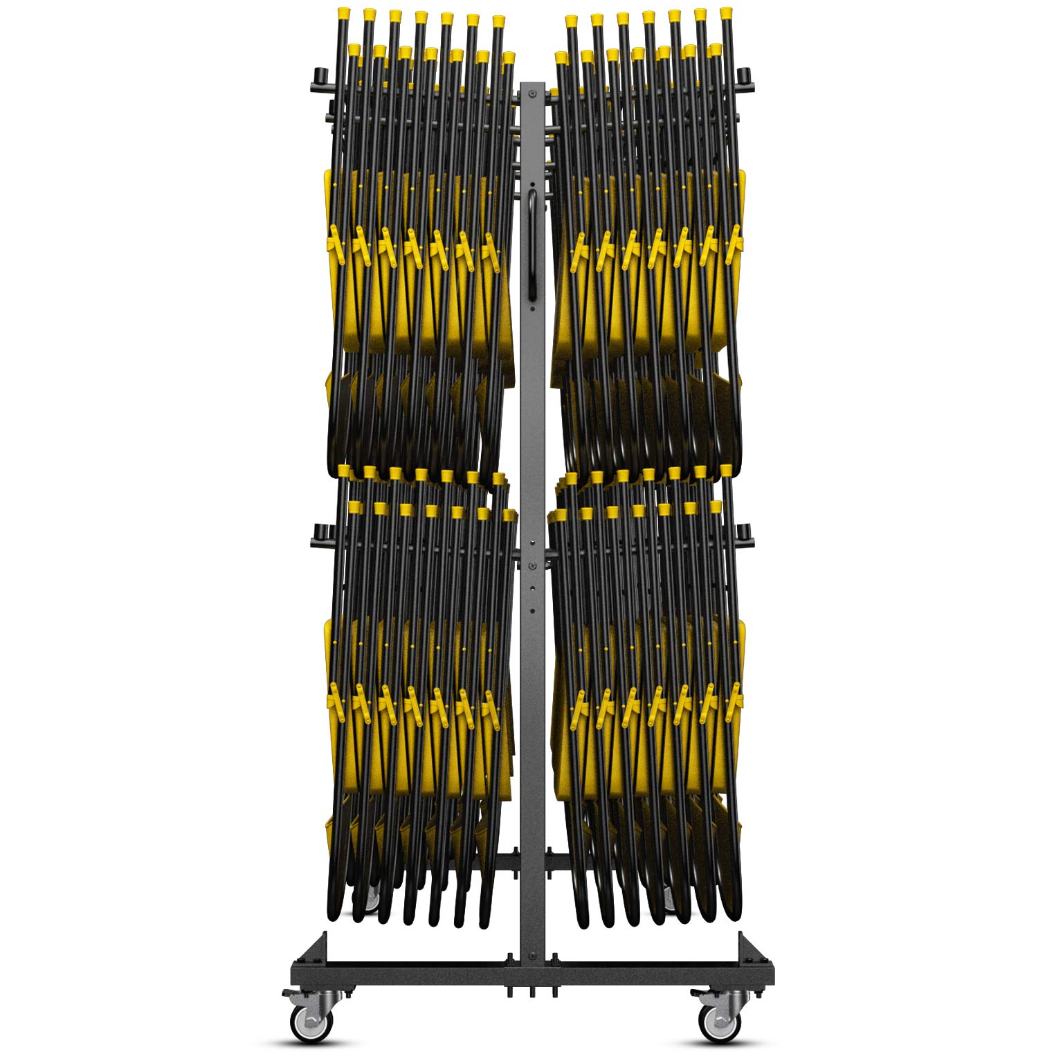 UPGORILO Folding Table and Chairs Cart Innovative Mobile Chair Dolly