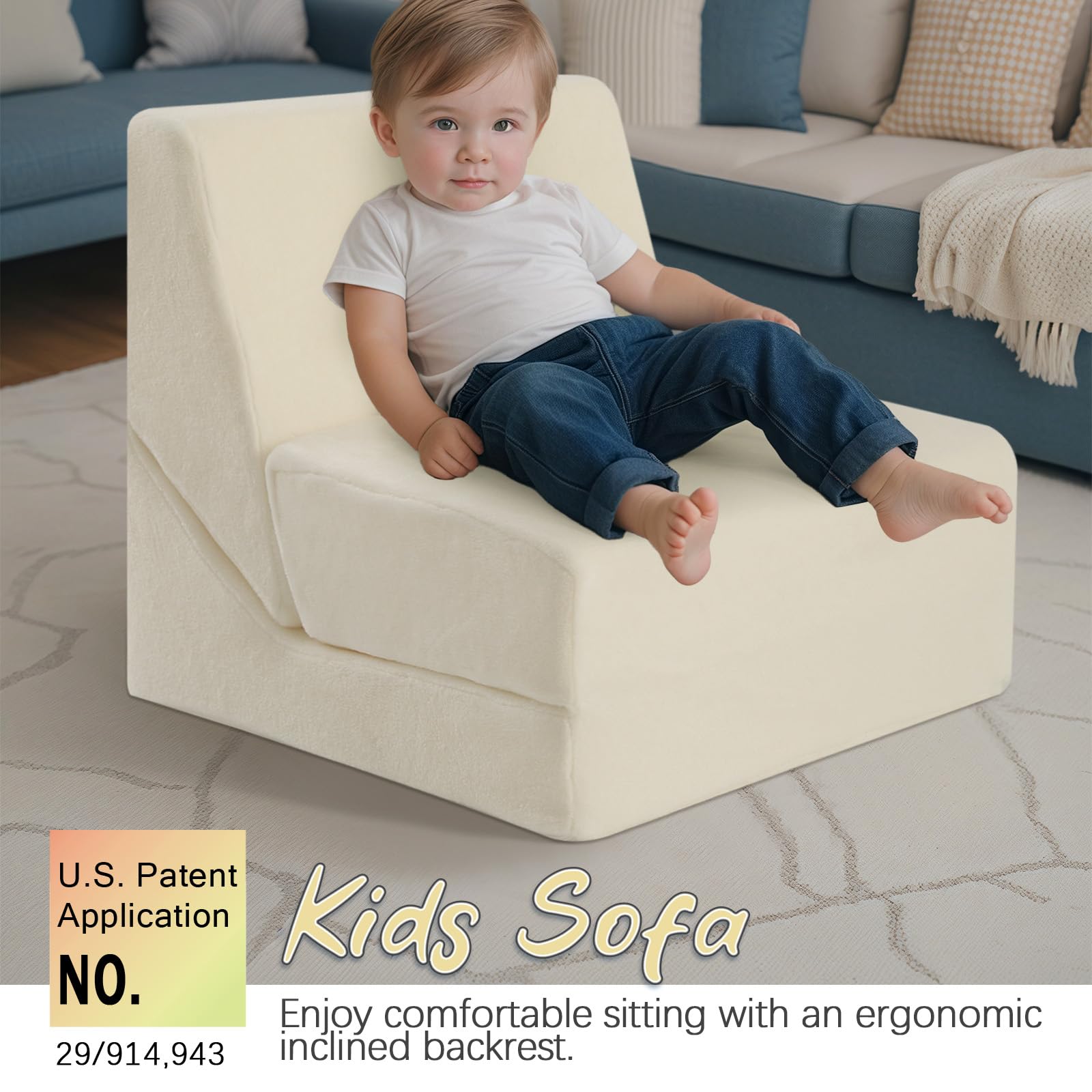 With Mattress Tiita Kids Folding Sofa Bed, Trifold Futon Mattress