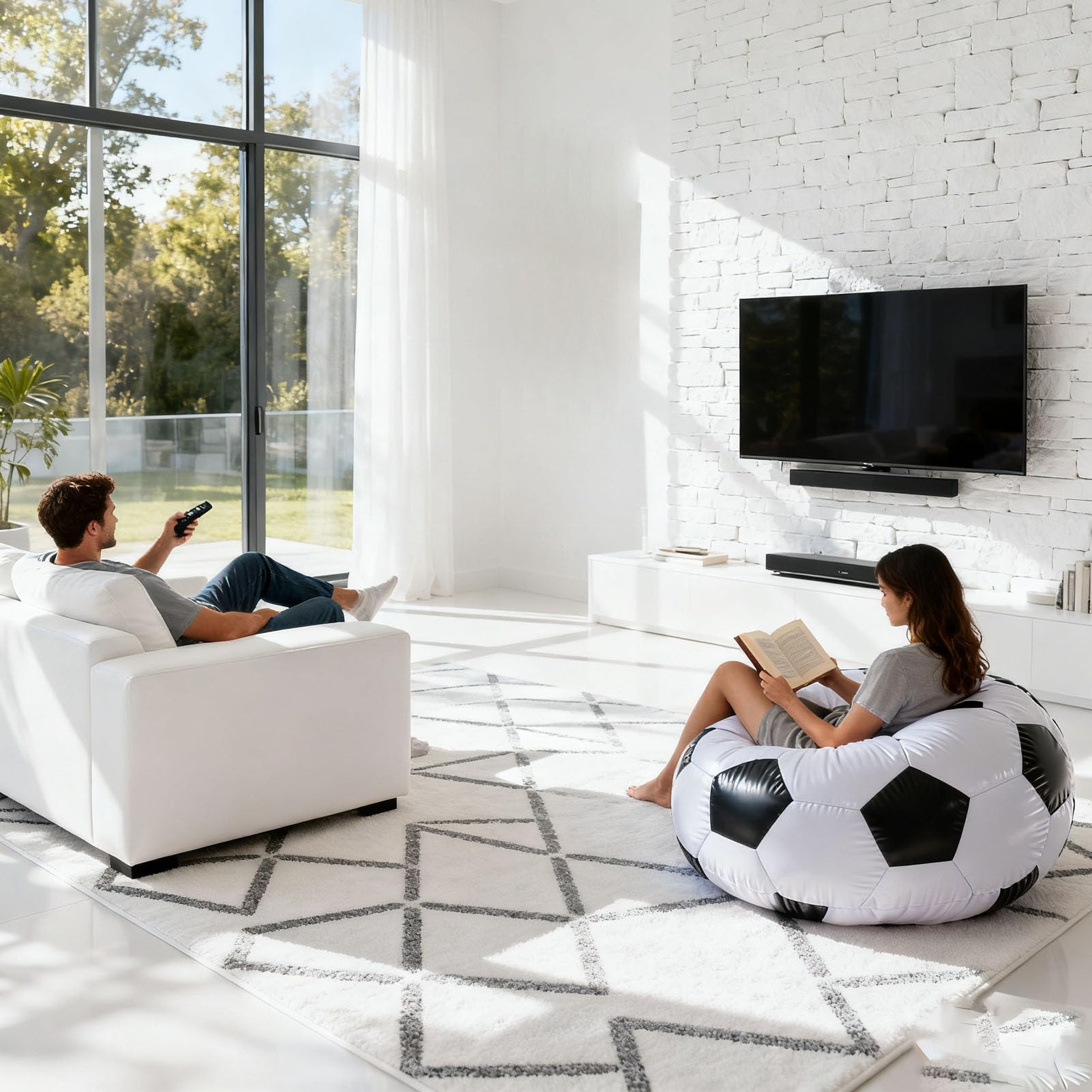 Amazon.co.jp: SENECESLI インフレータブルサッカーボールチェア、PVC