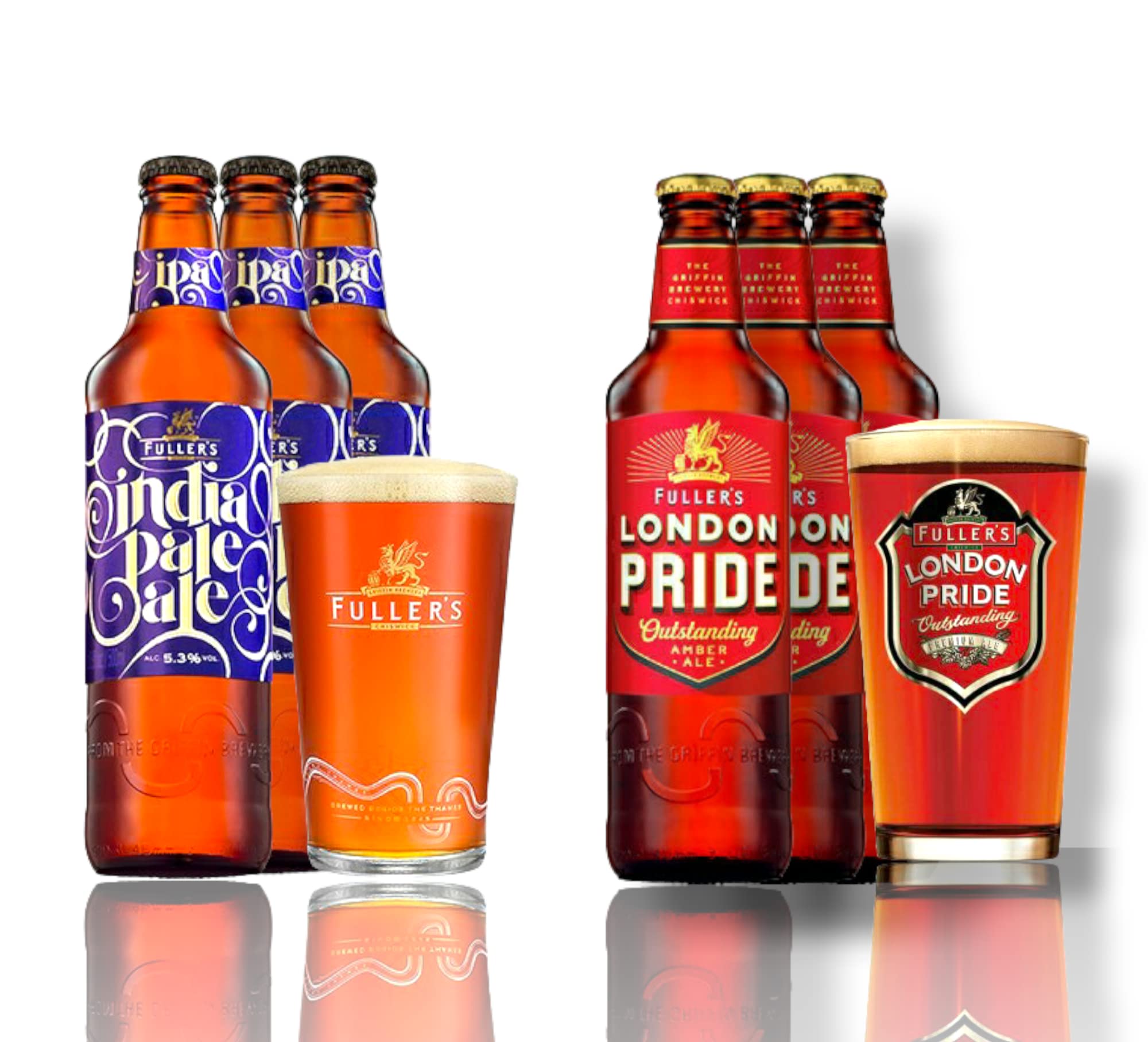 Fullers Brewery Bier im Mix - 3 x Fullers London Pride Outstanding Amber Ale+ 3 x Fullers India Pale Ale
