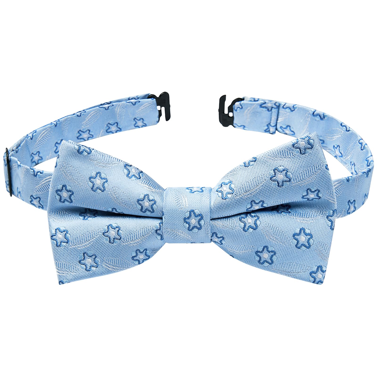 HISDERN Bow Ties for Boys Pre Tied Toddler Bow Tie Adjustable Kids Bowties Clip On Fun Patterned Bowties for Wedding Party
