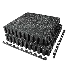 AIRHOP 0 56in Thick 48 Sq Ft Exercise Equipment Mats 12 Tiles Upgraded Rubber Top with High Density