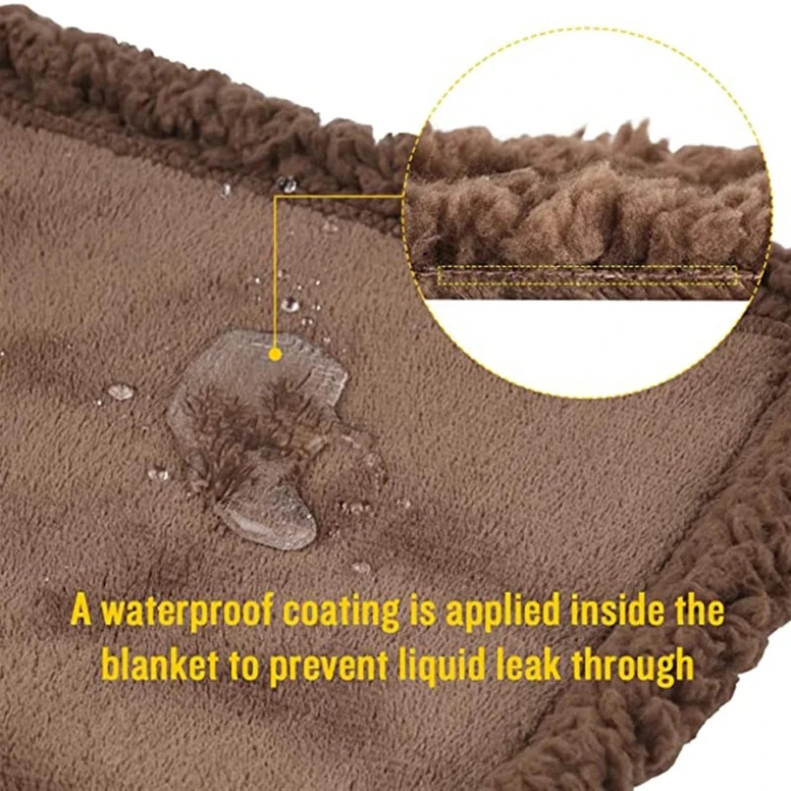 Manta impermeable for mascotas, a prueba de orina líquida, manta for perros, sofá cama, funda protectora de muebles de franela polar/mantas for camas para sofá, coche, cama(Coffee,XL (145x216cm))