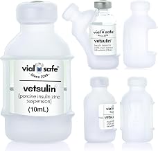 VIAL SAFE for Pets™ | Insulin Vial Protector Case | Secure Insulin Bottle Protector & Cover for 10mL Vials - Fits Vetsulin 10mL | 2-Pack | Clear