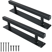 12'' Black Square Pipe Sliding Door Handles, Outdoor Gate Handles