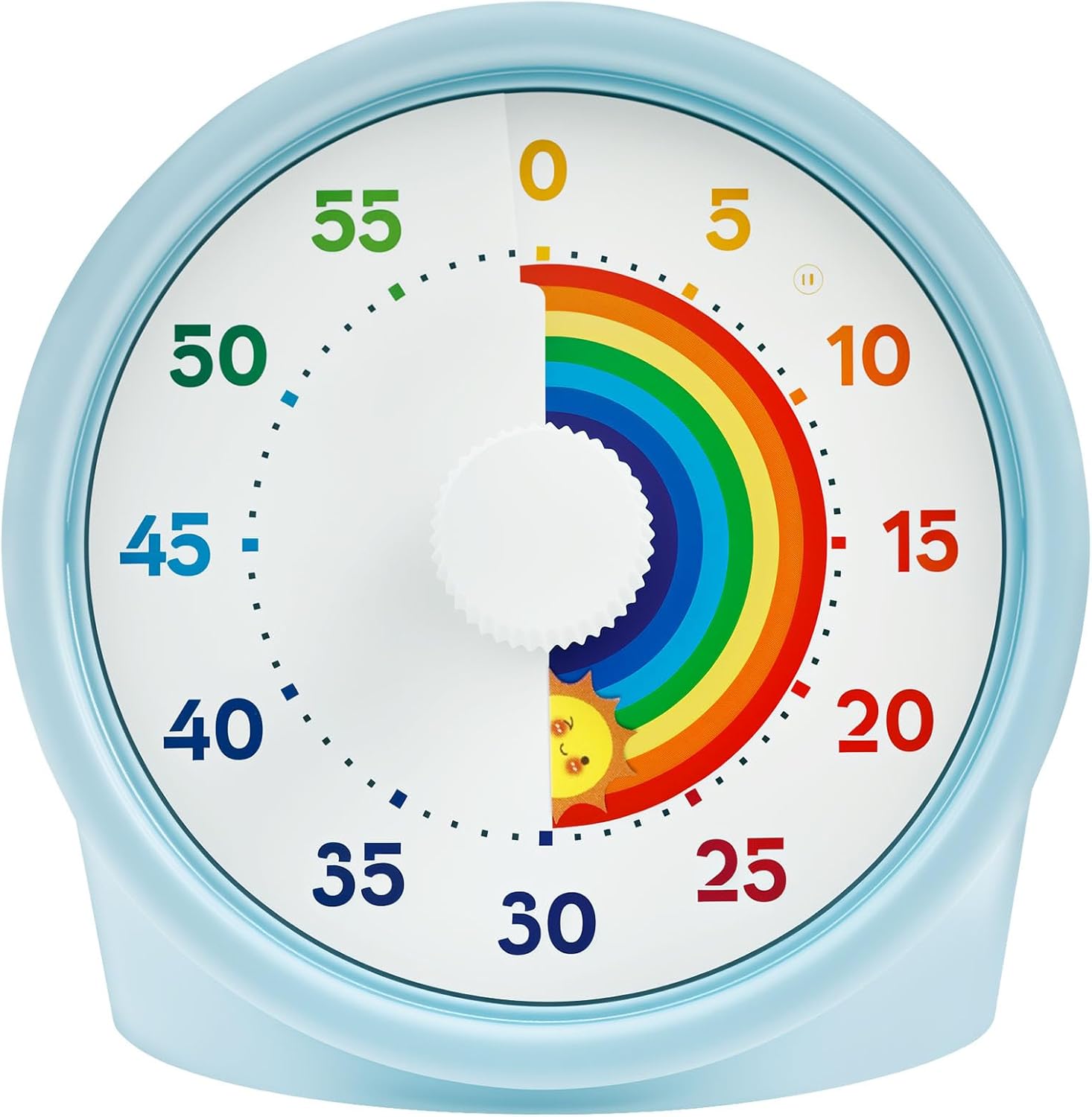 Visual Timer for Kids Non-ticking 60 Minute Visual Countdown Timers Pomodoro Timer with ‘Rainbow’ Pattern Design Desk Timer Kids Time Management Tool Rainbow Timer Clock Rainbow Visual Timer