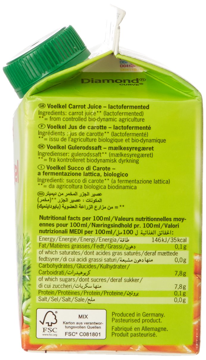 Voelkel Jus de Carottes Elopack 500 ml - Lot de 4
