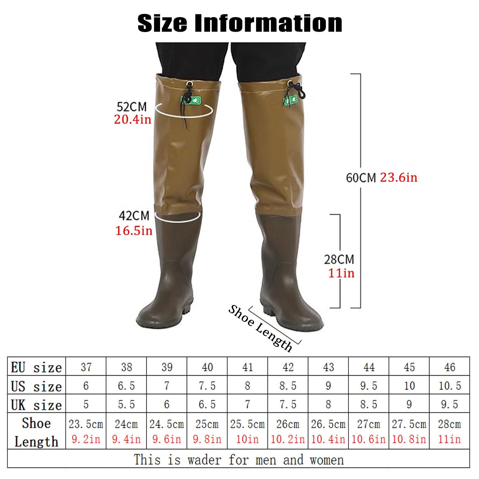 Watstiefel Watstiefel wasserdichte Wathosen Aus PVC Für Männer Und Frauen, Leichte Angelstiefel Für Den Außenbereich Für Jagen Und Waten, rutschfest